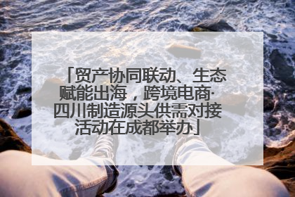 贸产协同联动、生态赋能出海，跨境电商·四川制造源头供需对接活动在成都举办